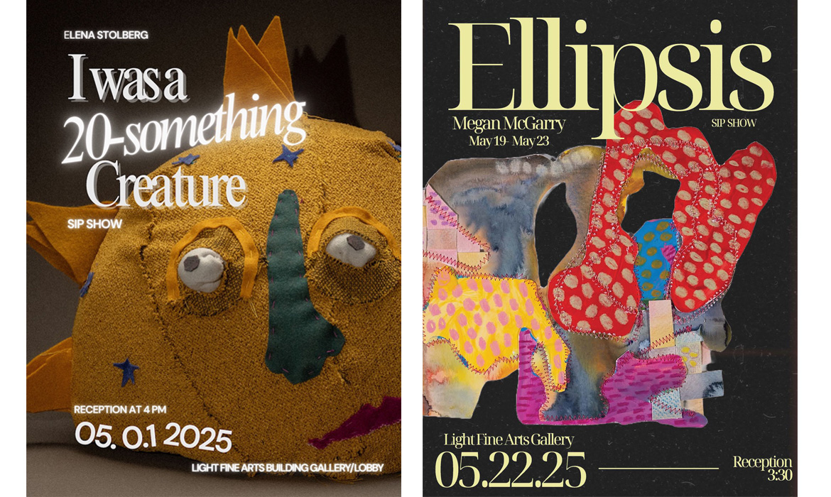 Posters for two student shows